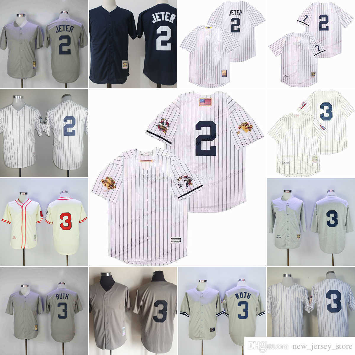 Movie Mitchell and Ness Baseball 2 Derek Jeter Jerseys Vintage Stitched 3 Babe Ruth White 1929 Gray 1929 Cream Cool Base 1935 Breathable Sport Pullover, Mitchellness (with team name)
Movie Mitchell and Ness Baseball 2 Derek Jeter Jerseys Vintage Stitched 3 Babe Ruth White 1929 Gray 1929 Cream Cool Base 1935 Breathable Sport Pullover, Mitchellness (with team name)