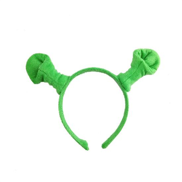 Shrek Hairpin Ears Headband Head Circle Halloween Children Adult Show Hair Hoop Party Costume Item Masquerade Party Supplies Hair Accessories
