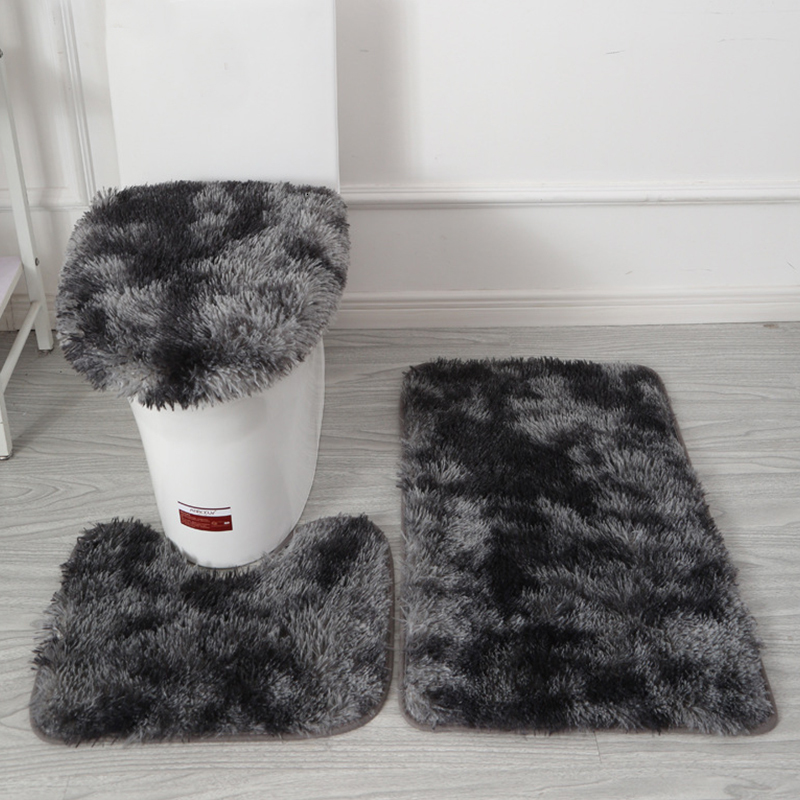 Seat Covers 30Styles 3Pcs Plush Toilet Lid Cover Mat Set Anti Slip Antistatic Soft Bathroom Shower Carpets Wearresistant or Rugs 230207