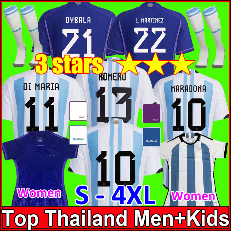 3 Stars Argentina soccer Jerseys Finial 2022 Fans player MAC ALLISTER DYBALA DI MARIA MARTINEZ DE PAUL J. ALVAREZ E. FERNANDEZ football shirt Men kids kit set, Women away
3 Stars Argentina soccer Jerseys Finial 2022 Fans player MAC ALLISTER DYBALA DI MARIA MARTINEZ DE PAUL J. ALVAREZ E. FERNANDEZ football shirt Men kids kit set, Women away