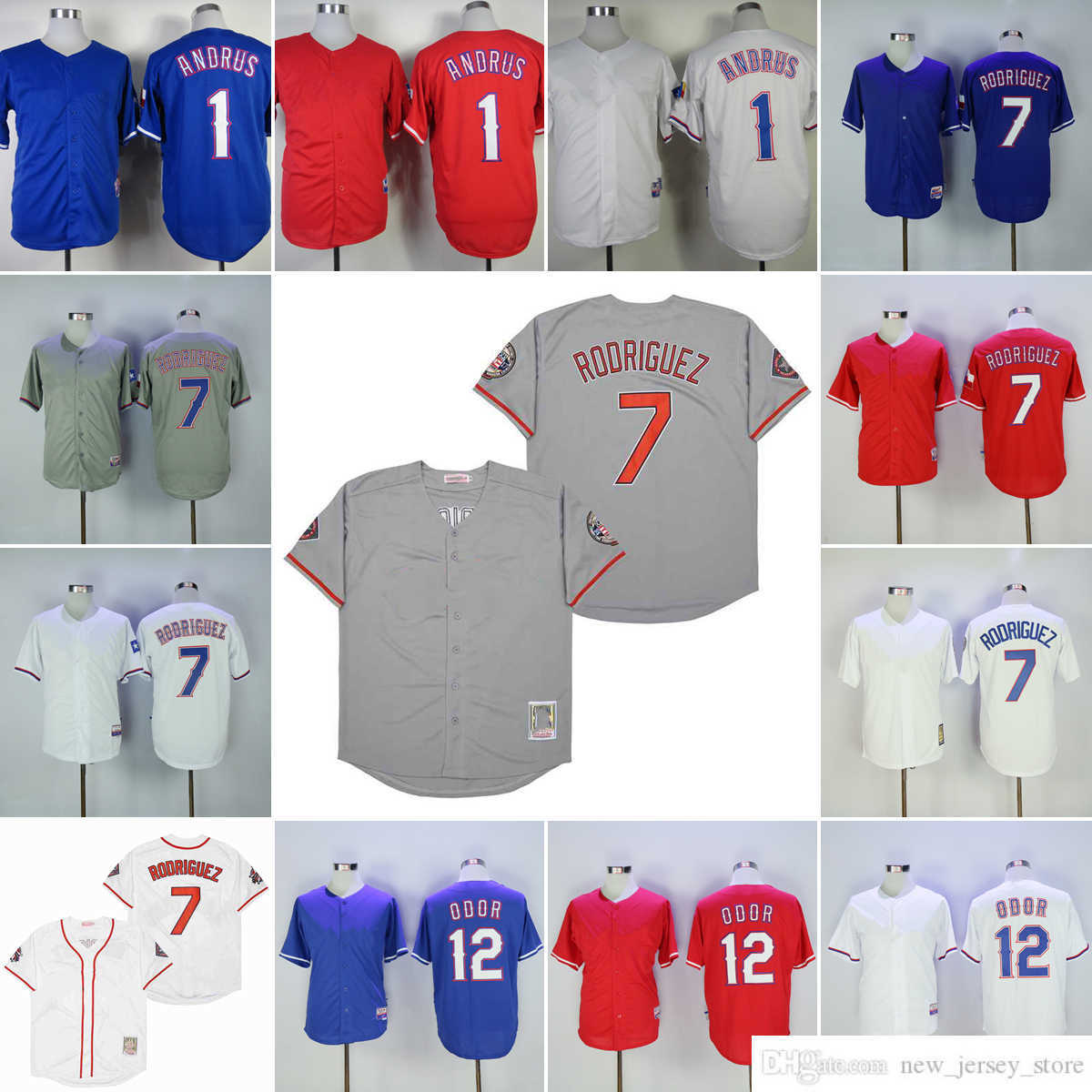 Movie Mitchell and Ness Baseball 7 Ivan Rodriguez Jerseys Vintage Stitched 1 Elvis Andrus 12 Rougned Odor 17 Shin-Soo Choo Cream Gray White Blue Red Pullover, Vintage (with team name)
Movie Mitchell and Ness Baseball 7 Ivan Rodriguez Jerseys Vintage Stitched 1 Elvis Andrus 12 Rougned Odor 17 Shin-Soo Choo Cream Gray White Blue Red Pullover, Vintage (with team name)
