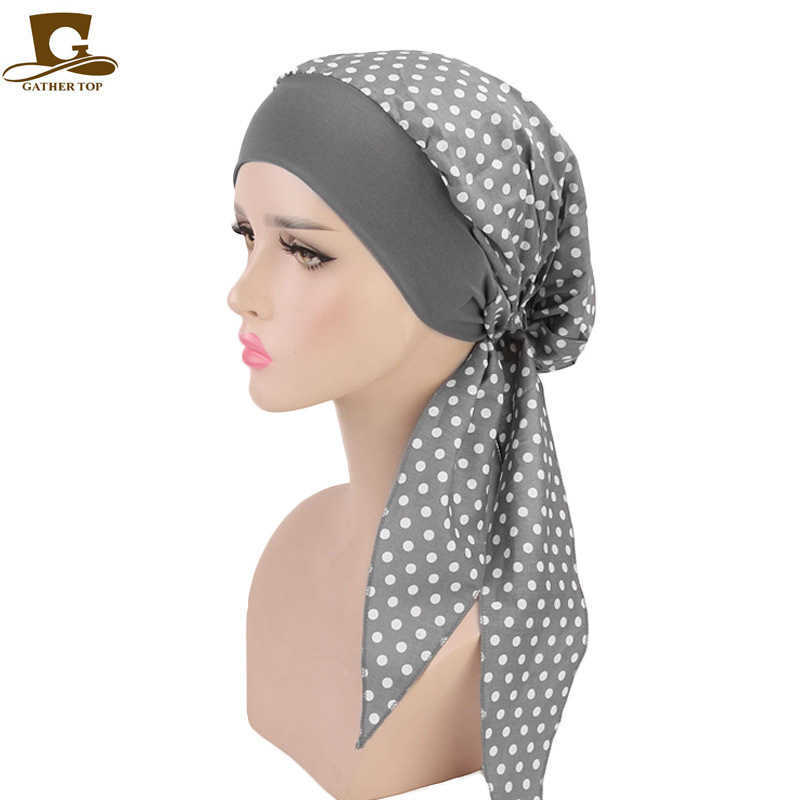 Women's elastic hair band headband cap pastoral cotton chemotherapy cap pirate cap