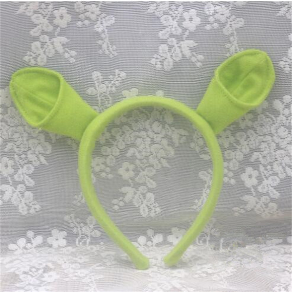 Shrek Hairpin Ears Headband Head Circle Halloween Children Adult Show Hair Hoop Party Costume Item Masquerade Party Supplies Hair Accessories