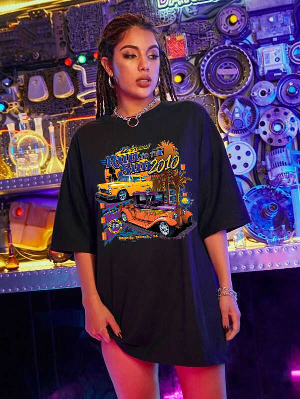 2023 Women's T Shirt summer new gothic printed auto loose t-shirt short sleeve style batch fashion shirts Plus size T shirt