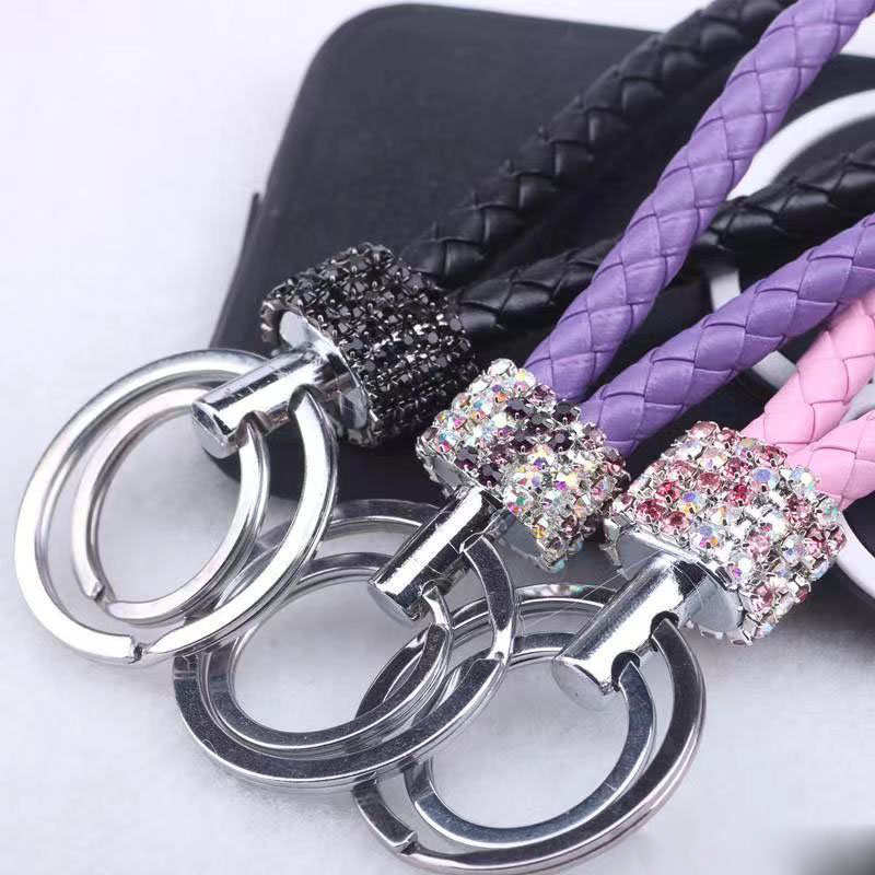 Double Loop Rhinestone Crystal keychain creative new key chains purse messenger bag backpack pendant
Double Loop Rhinestone Crystal keychain creative new key chains purse messenger bag backpack pendant