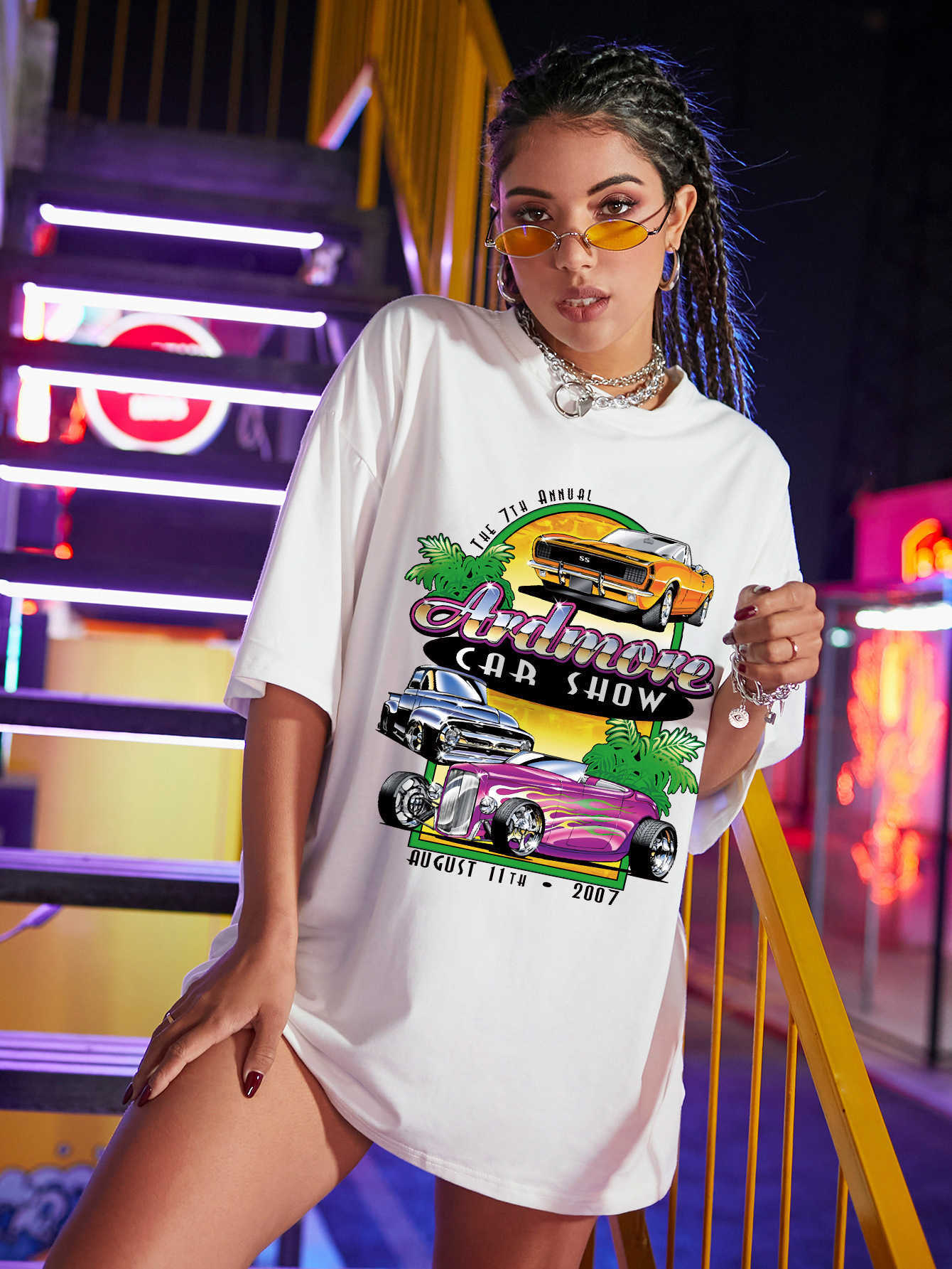 2023 Women's T Shirt summer new gothic printed auto loose t-shirt short sleeve style batch fashion shirts Plus size T shirt