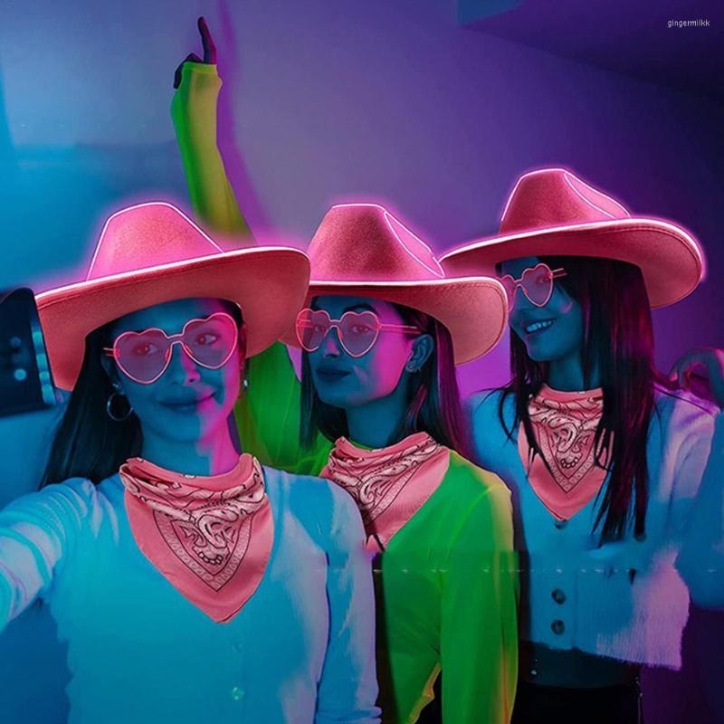Berets Light Up Cowboy Hat For Women Pink Holographic Space Cowgirl White LED Western Costume Accessories
Berets Light Up Cowboy Hat For Women Pink Holographic Space Cowgirl White LED Western Costume Accessories
