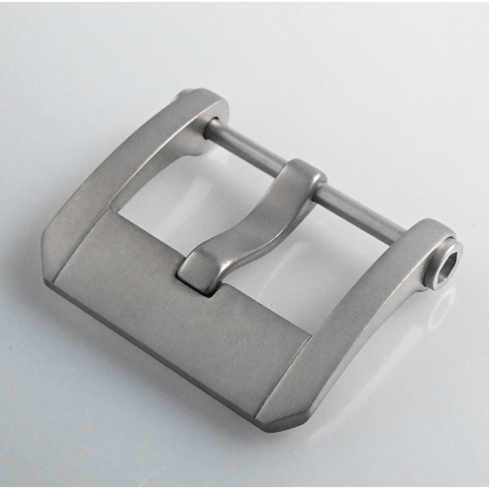 Buckles San Martin Watch Band Pin Buckle 20mm Watchband Strap Clasp Silver Spray Sand Brushed Watch Accessories 230207