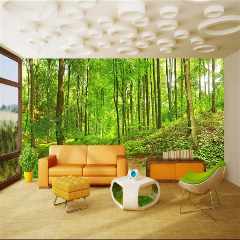 Custom 3d wallpaper Sunshine Forest Natural Scenery 3D Photo Wallpaper Bedroom Home Decor Custom Mural Living Room Sofa Background Wall Wallpaper