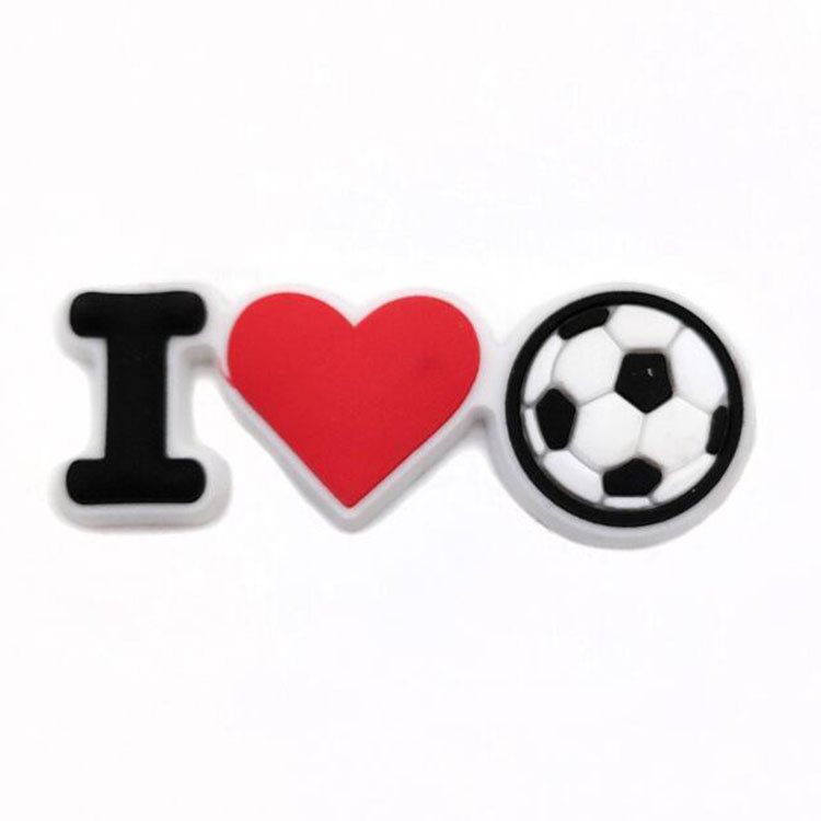 wholesale football theme clog charms soft rubber shoecharms buckle fashion shoe accessories party gift