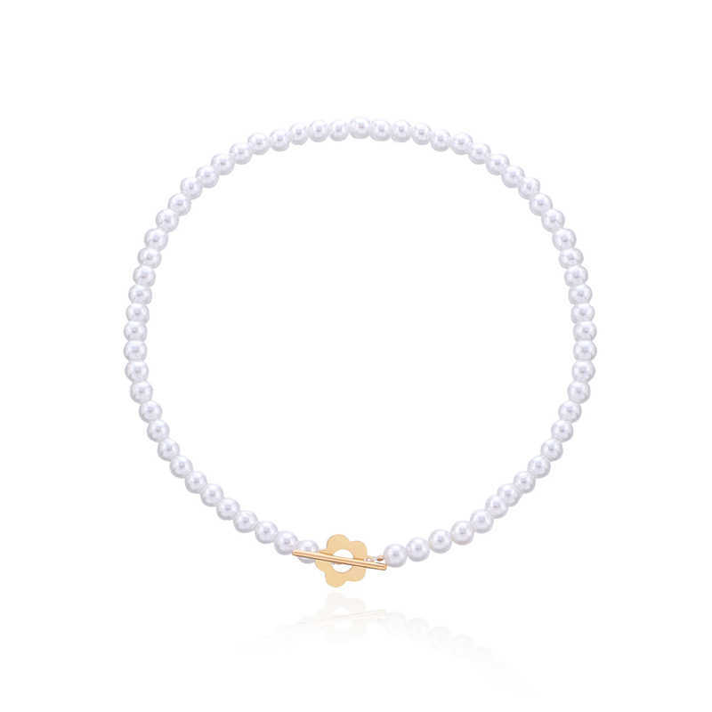 s 2022 Fashion Bead Choker For Women Elegant Simple Pearl Pendant Necklace Wedding Jewelry Gift 0206