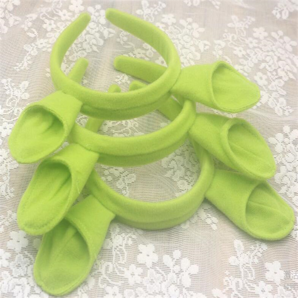 Shrek Hairpin Ears Headband Head Circle Halloween Children Adult Show Hair Hoop Party Costume Item Masquerade Party Supplies Hair Accessories