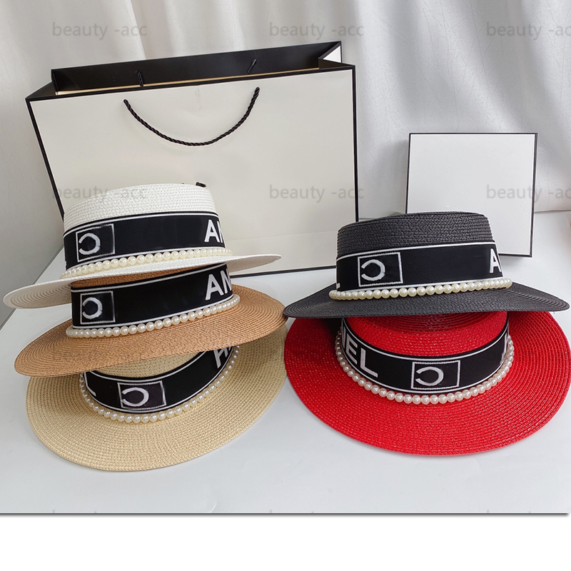 Designer Straw Hat Fashion Knitted Caps Flat Top Hat With Pearl Summer Bucket Hats Letter Cap Wide Brim Hat Sun Visor Beach Hats Outdoor, Khaki
Designer Straw Hat Fashion Knitted Caps Flat Top Hat With Pearl Summer Bucket Hats Letter Cap Wide Brim Hat Sun Visor Beach Hats Outdoor, Khaki