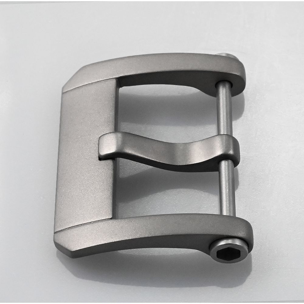 Buckles San Martin Watch Band Pin Buckle 20mm Watchband Strap Clasp Silver Spray Sand Brushed Watch Accessories 230207