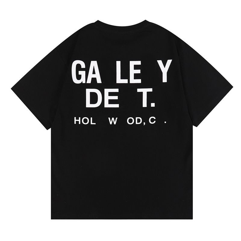 galkery dept T Shirts Men Vintage Multi Color Graffiti Tees Trend Brand Sweatshirt Casual Round Neck Cotton Short Sleeve Letter Print Galerydept Shirts