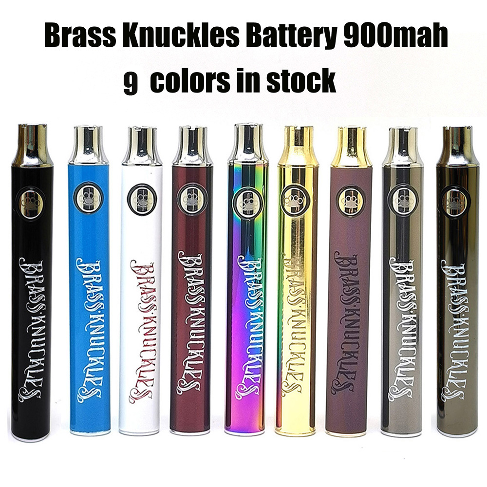 Brass Knuckles Battery BK 900mAh Vape Voltage Adjustable With Preheat Function 9 Colors E Cigarette Pen USB Charger Kit
Brass Knuckles Battery BK 900mAh Vape Voltage Adjustable With Preheat Function 9 Colors E Cigarette Pen USB Charger Kit