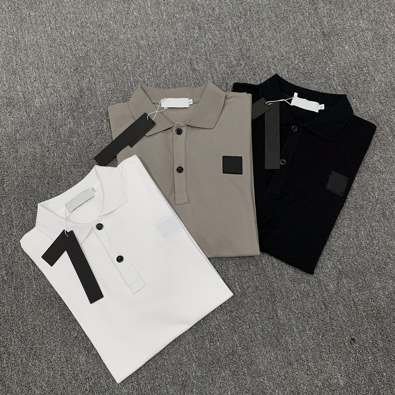 Brand polos classic men's embroidered small compass loose polos shirt quick drying cotton T-shirts topstoneypolos