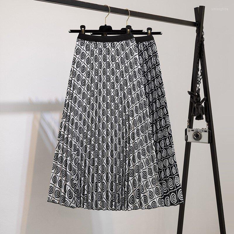 Skirts Fashion Casual Half-length Skirt Large Pleated Long A-line Circle Pattern Grey Women, 1095-139
Skirts Fashion Casual Half-length Skirt Large Pleated Long A-line Circle Pattern Grey Women, 1095-139