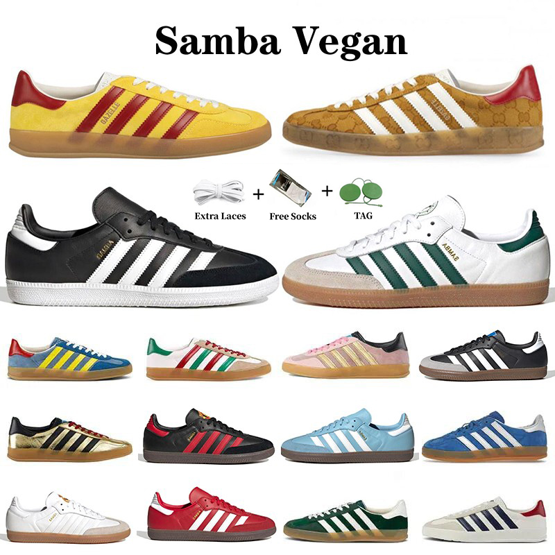 

Original Samba Og Vegan Gazelle Casual designer shoes Mens Womens Classic Pink Velvet Black White Gum Wales Bonner Cream Green Plate-forme Sneakers Trainers, 20