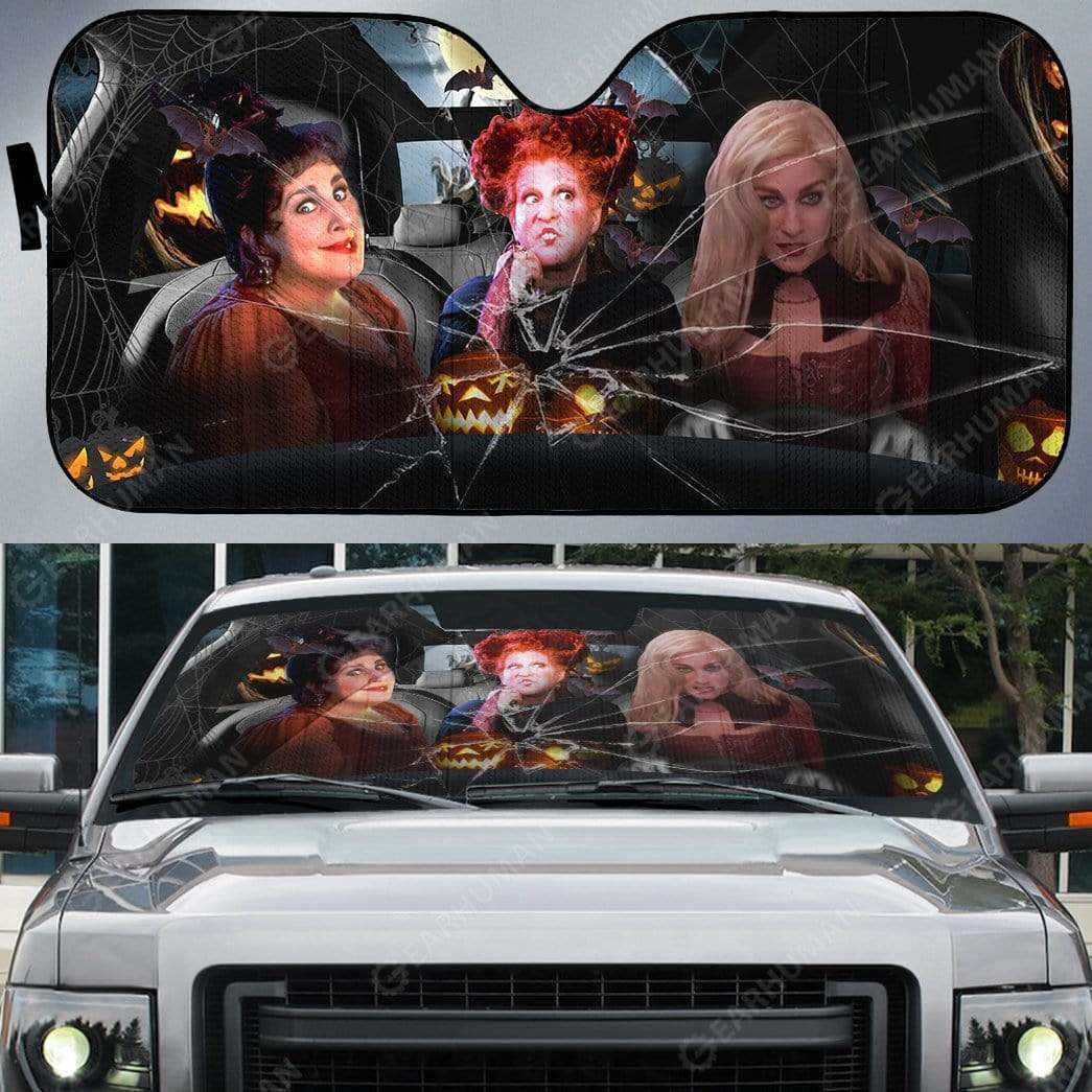 Hocus Pocus Car Sun Shade Sarah Sanderson Winifred Sanderson Mary Sanderson Car Windshield Car Accessories