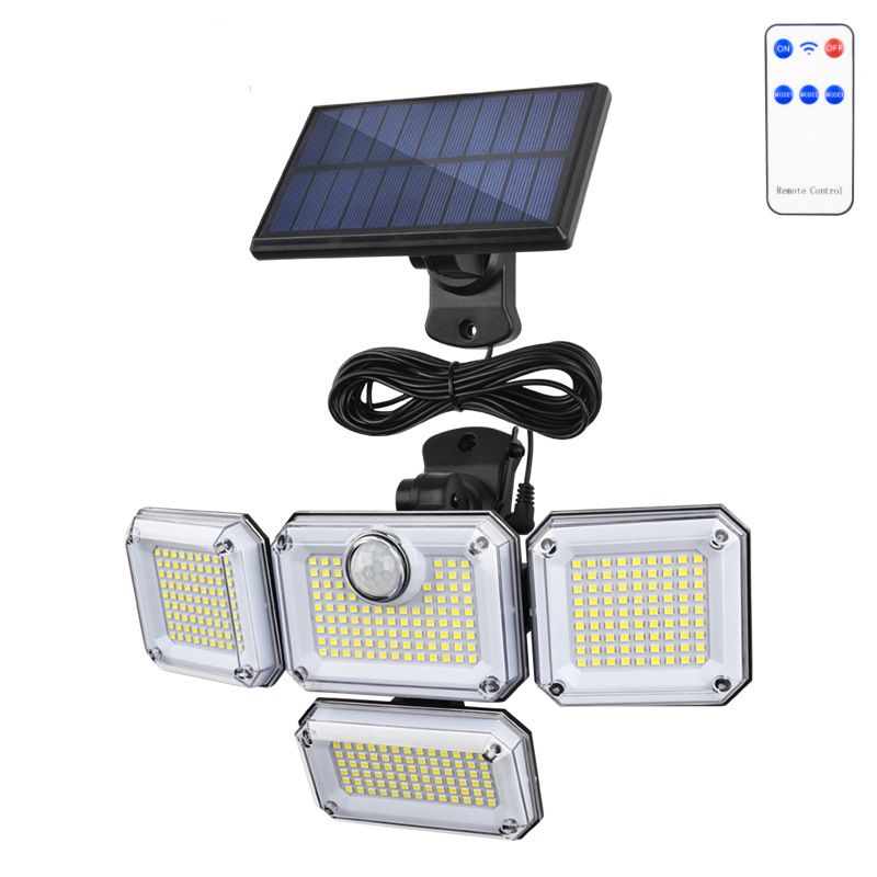 333LED Solar Wall Lights Split Integrated Outdoor Motion Sensor Human Induction Adjustable Head IP65 Waterproof with remote control
333LED Solar Wall Lights Split Integrated Outdoor Motion Sensor Human Induction Adjustable Head IP65 Waterproof with remote control