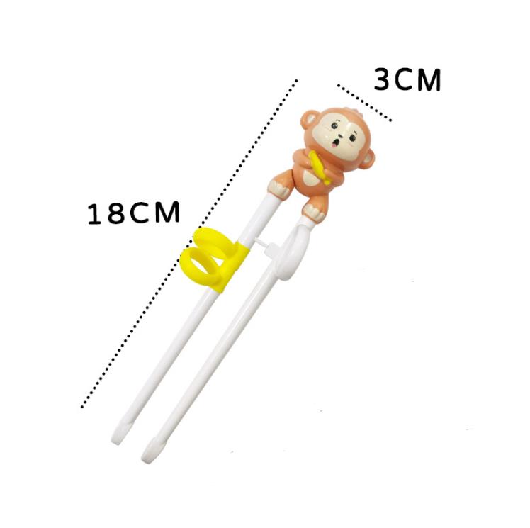 Baby Learning Training Chopsticks Cartoon Animal Shaped Reusable Cute Kids Utensils Non Slip Chopstick SN5107
