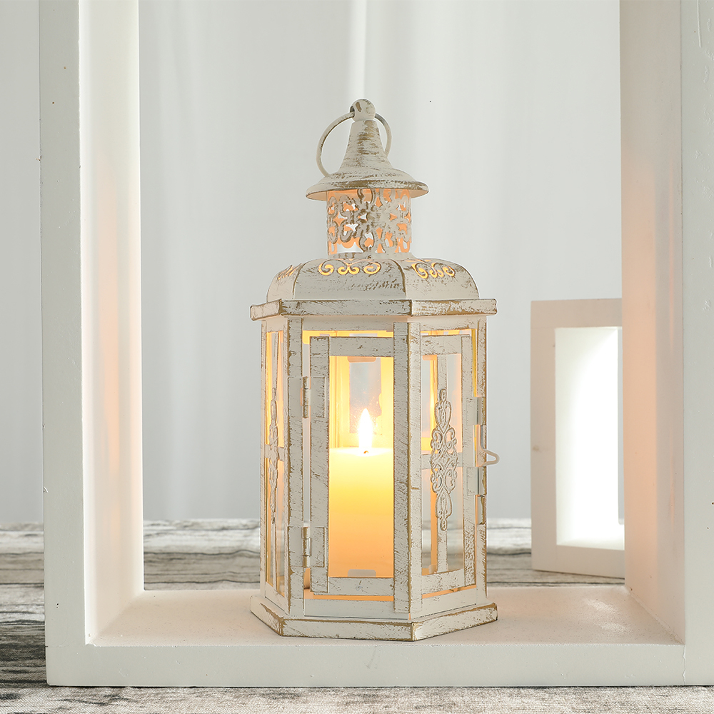 Holders Vintage Candle Holder Lanterns Metal Hanging Decorative Lantern Candleholder Home Decor for Indoor Outdoor Weddings 230208