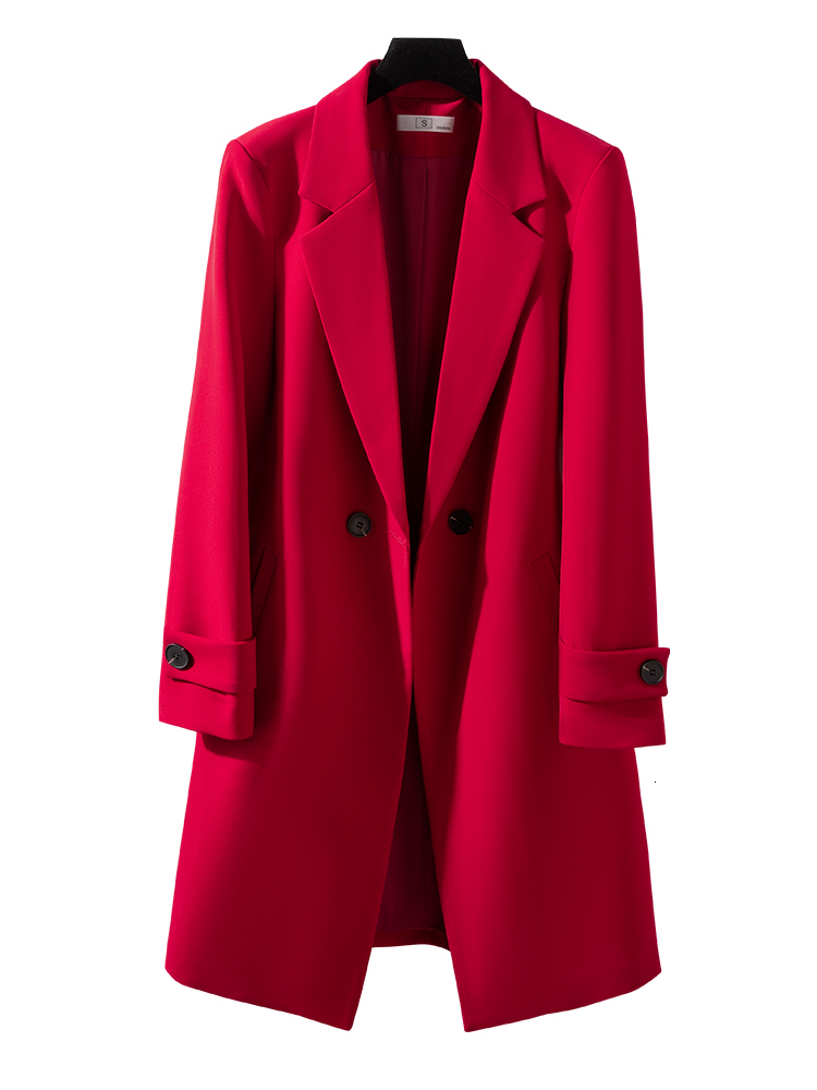 Womens Two Piece Pants Women Work Business Wear Pant Suit Red Blue Black Solid Long Formal Blazer Set Female Office Ladies Jacket and Trouser 2 230209