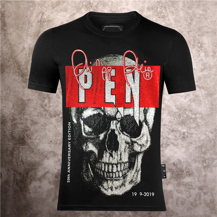 Phillip Plain Men's T-Shirts Designer T Shirt Summer Streetwear Short Sleeve Men High Quality Hip Hop Tee, White
Phillip Plain Men's T-Shirts Designer T Shirt Summer Streetwear Short Sleeve Men High Quality Hip Hop Tee, White