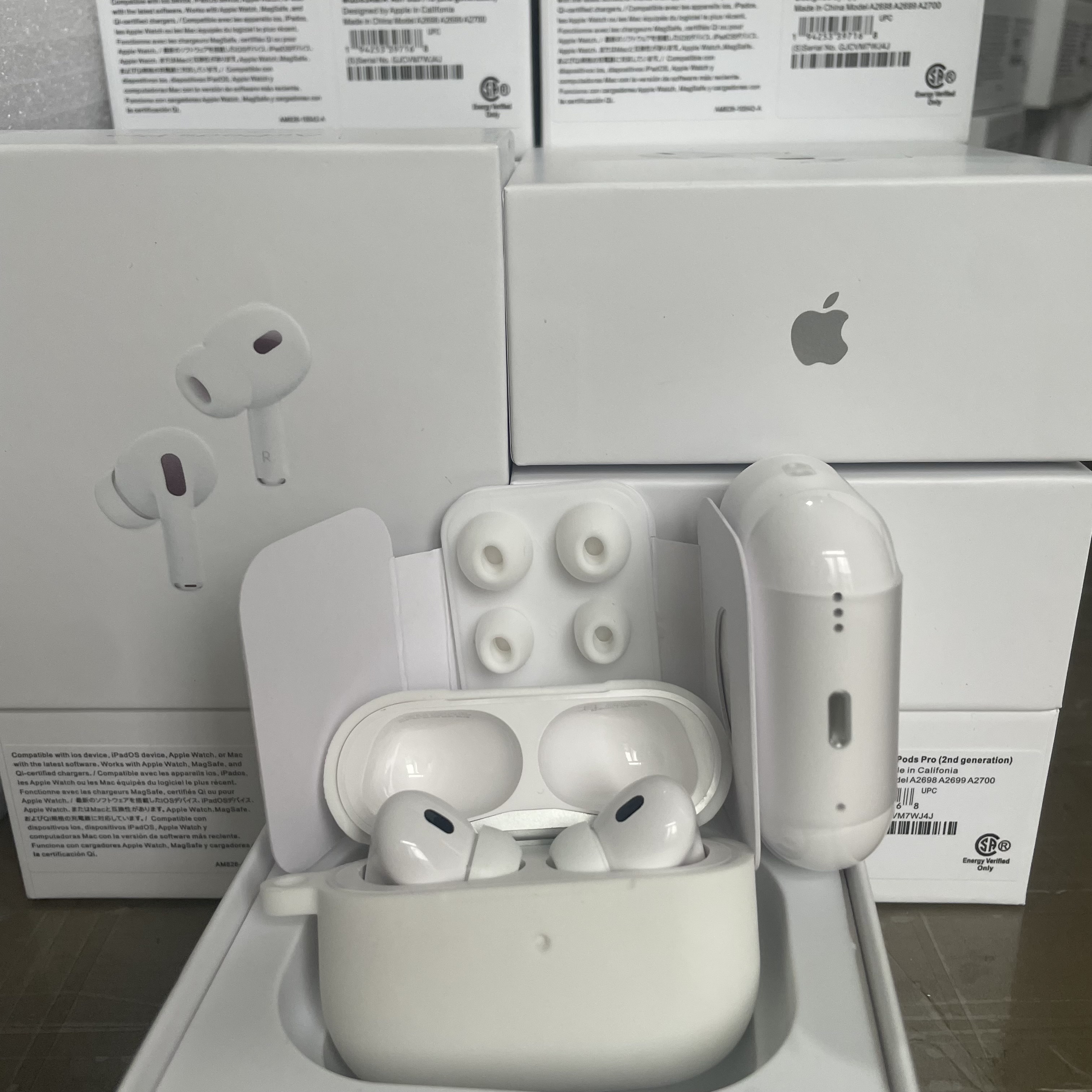 ANC Airpods pro 2nd AP3 airpod pro2 wireless bluetooth Earphones airpods pros Rename GPS Wireless Charging Headphones airpod pros with valid serial number, White
ANC Airpods pro 2nd AP3 airpod pro2 wireless bluetooth Earphones airpods pros Rename GPS Wireless Charging Headphones airpod pros with valid serial number, White