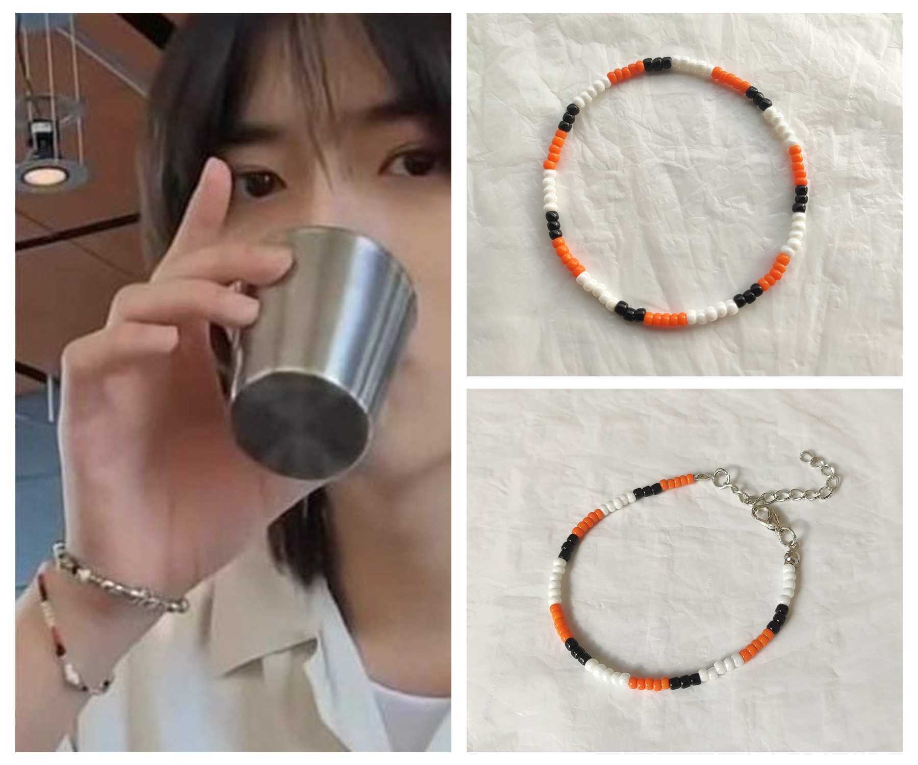 Link Chain Kpop Beomgyu Same Charm Beads Bracelet for Women Men Korean Jewelry MOA Fans Girlfriend Gifts G230208