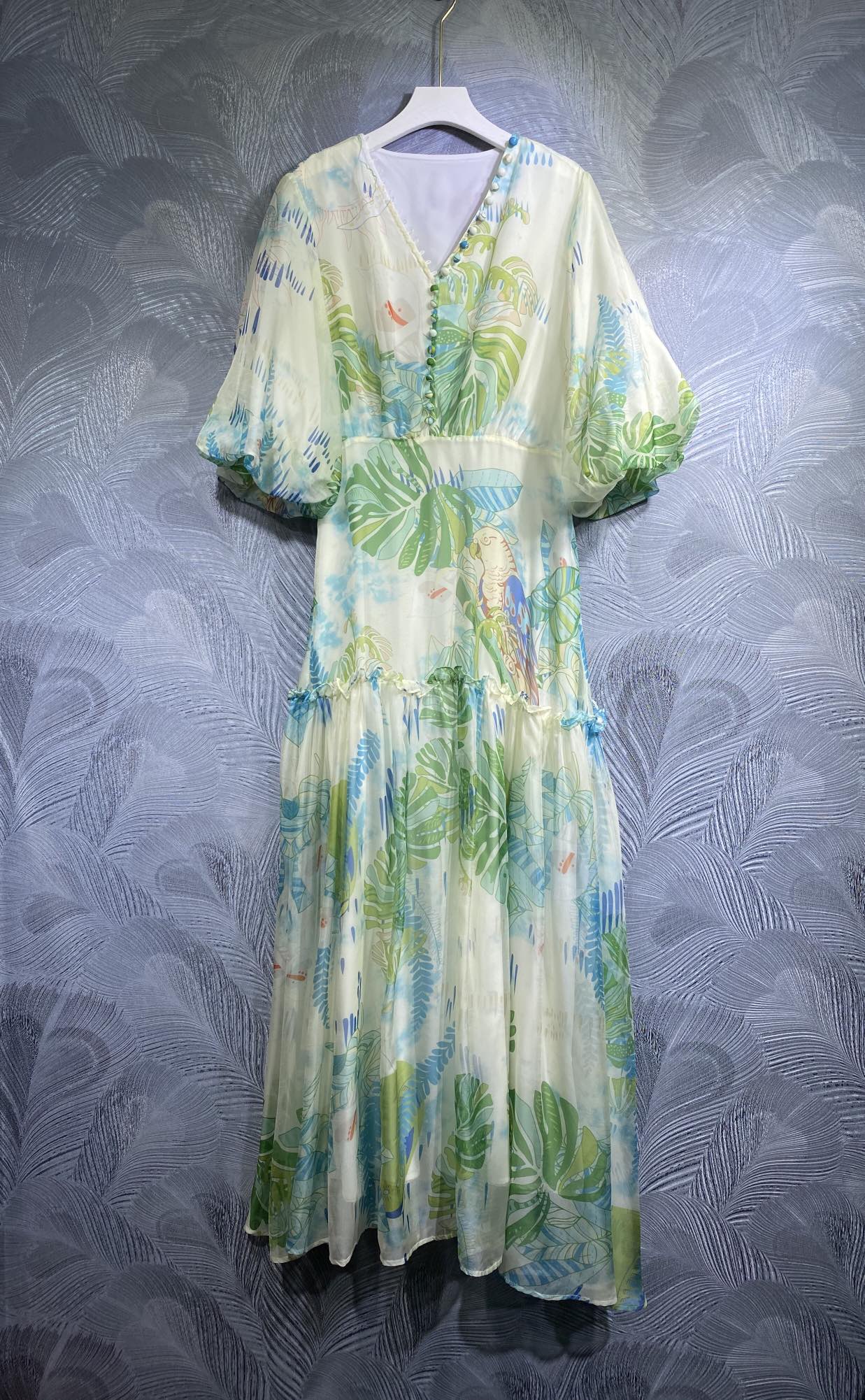 2023 Summer Ruffle Edge Long Dress, French Print Holiday Style Goddess Style Swing Long Dress, Multi
2023 Summer Ruffle Edge Long Dress, French Print Holiday Style Goddess Style Swing Long Dress, Multi