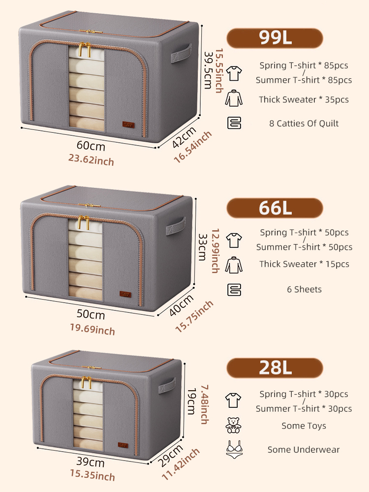 Boxes Bins Joybos Foldable Leather Storage Box for Clothes Large Capacity Quilt Blanket Closet Wardrobe Clothing Home Organizer 230208