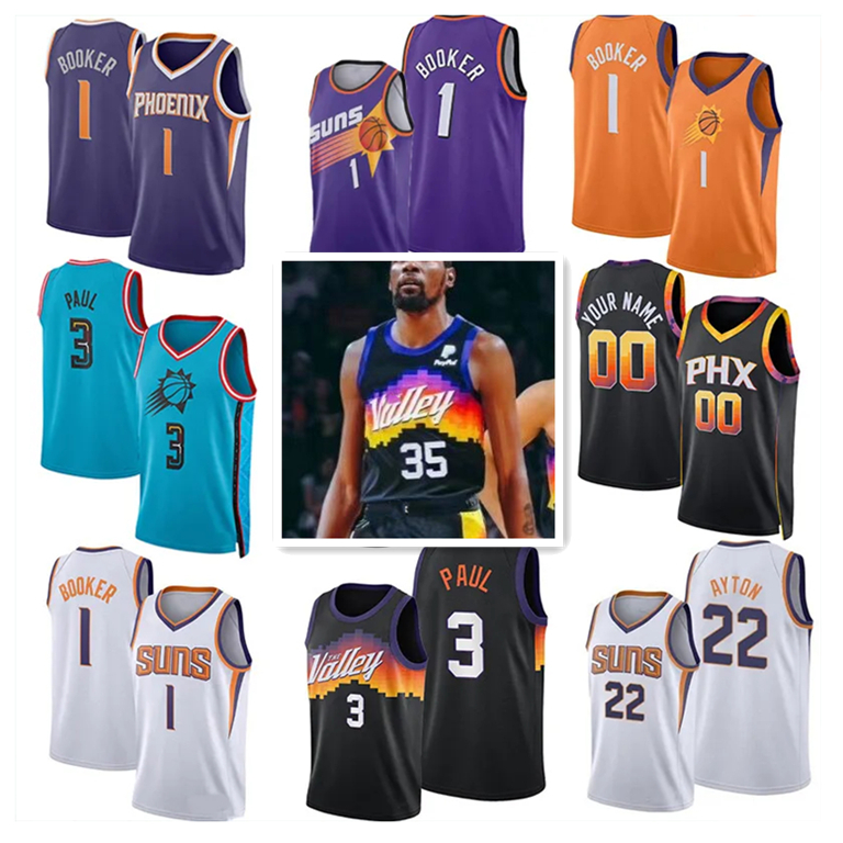 35 Kevin Durant Devin Booker Basketball Jerseys Chris Paul Deandre Ayton Cameron Payne Okogie Biyombo Men The Valley City Jersey Custom, Select by number
35 Kevin Durant Devin Booker Basketball Jerseys Chris Paul Deandre Ayton Cameron Payne Okogie Biyombo Men The Valley City Jersey Custom, Select by number