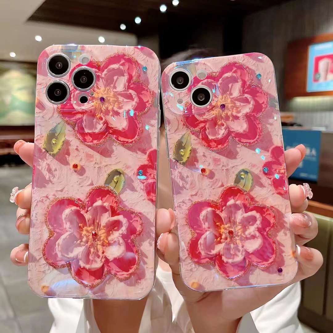 Oil Painting Flower Soft IMD TPU Cases For Iphone 14 Plus 13 Pro MAX 12 11 X XR XS 8 7 Fine Hole Fashion Stylish Floral Pink Bling Diamond Rhinestone Mobile Phone Back Cover
Oil Painting Flower Soft IMD TPU Cases For Iphone 14 Plus 13 Pro MAX 12 11 X XR XS 8 7 Fine Hole Fashion Stylish Floral Pink Bling Diamond Rhinestone Mobile Phone Back Cover