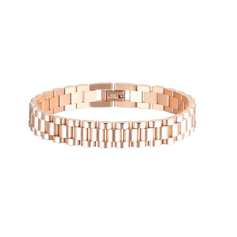 Link Chain Stainless Steel Inexpensive Jewelry Party Companies Women and Men band Link 3 Row Bracelet Chain Wholesale G230208