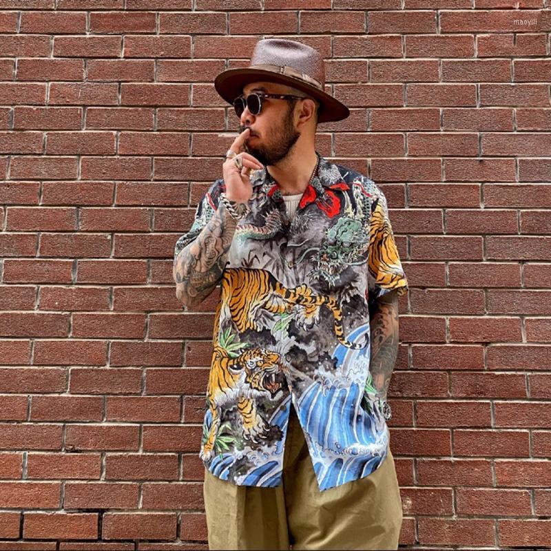 Men' Casual Shirts Hawaiian WACKO MARIA Hip Hop Dragon Tiger Print Men Women 1:1 Oversize Shirt, 05
Men' Casual Shirts Hawaiian WACKO MARIA Hip Hop Dragon Tiger Print Men Women 1:1 Oversize Shirt, 05