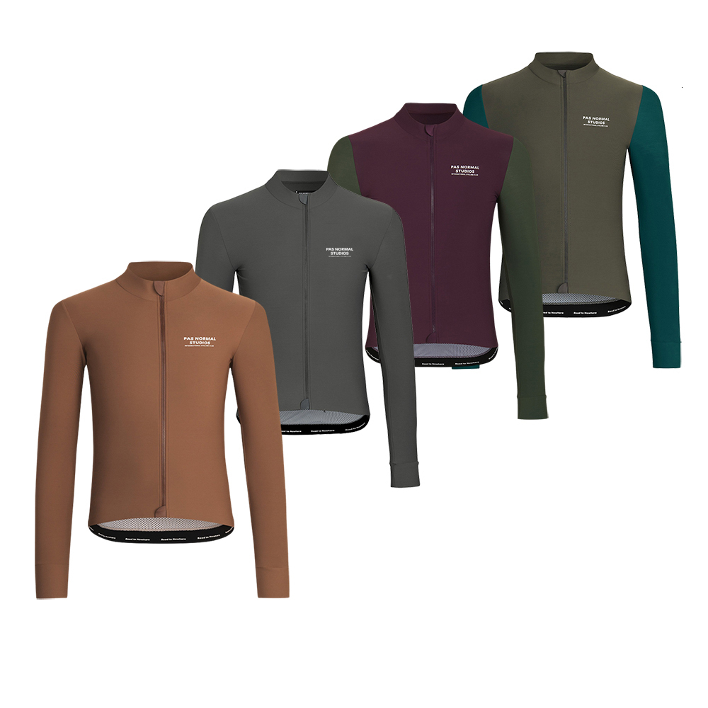 Cycling Shirts Tops PAS NORMAL STUDIOS Autumn Winter Thermal Cycling Jersey Long Sleeve Bike Wear With 34 bib shorts set for 1020 degree 230209
