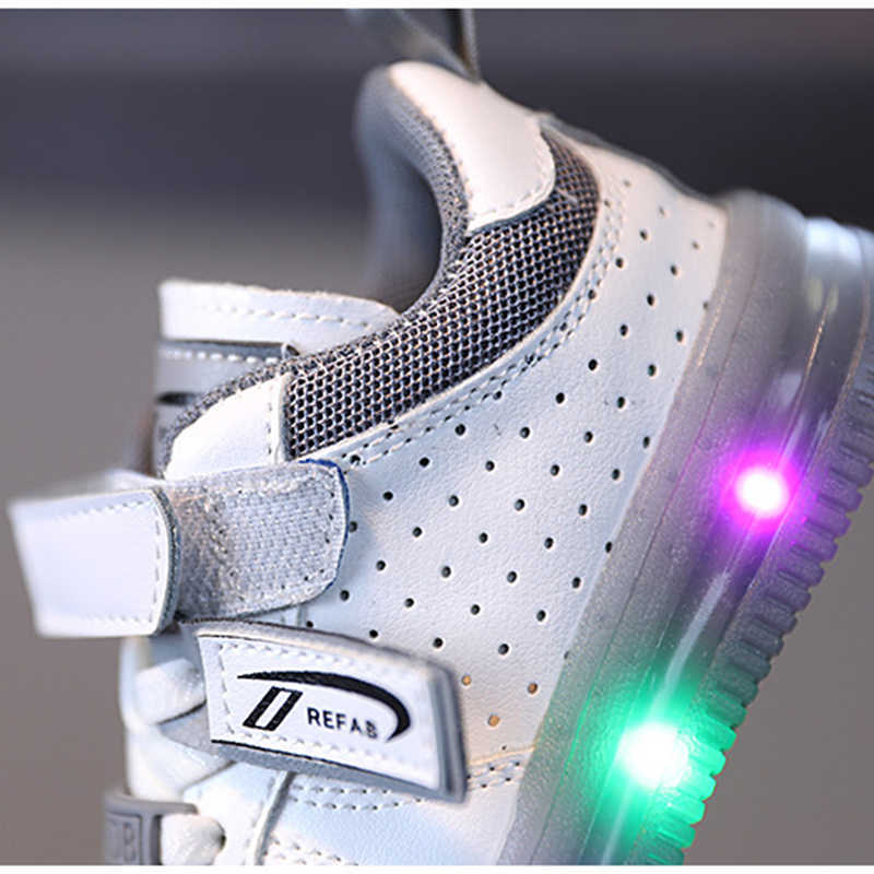 Size 21-30 Children Lighted Boys Girls Baby Luminous Toddler Sport Shoes With LED Lights Kids Glowing Casual Anti Slip Sneakers