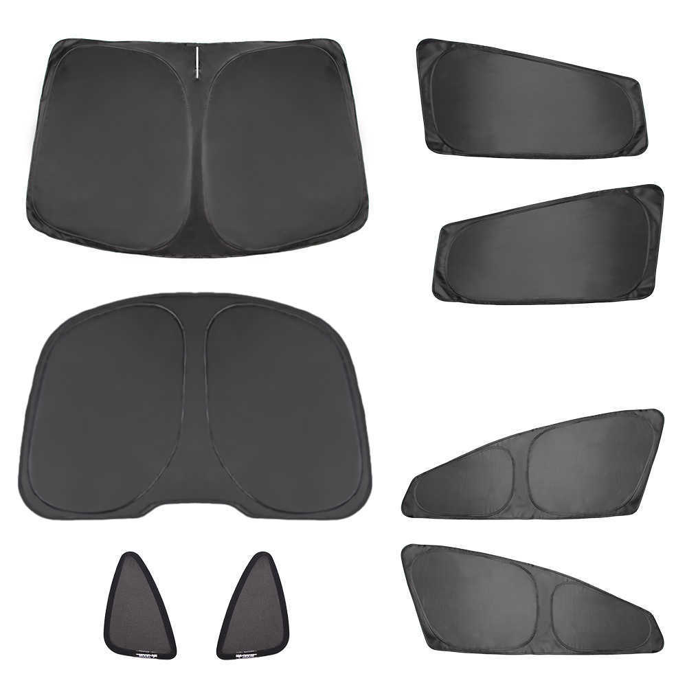 Car Sun Shade For Tesla Model 3 Y X S 2021 2022 Windshield Sunshade Cover Protector Front Side Window Privacy Blind Shading Kids