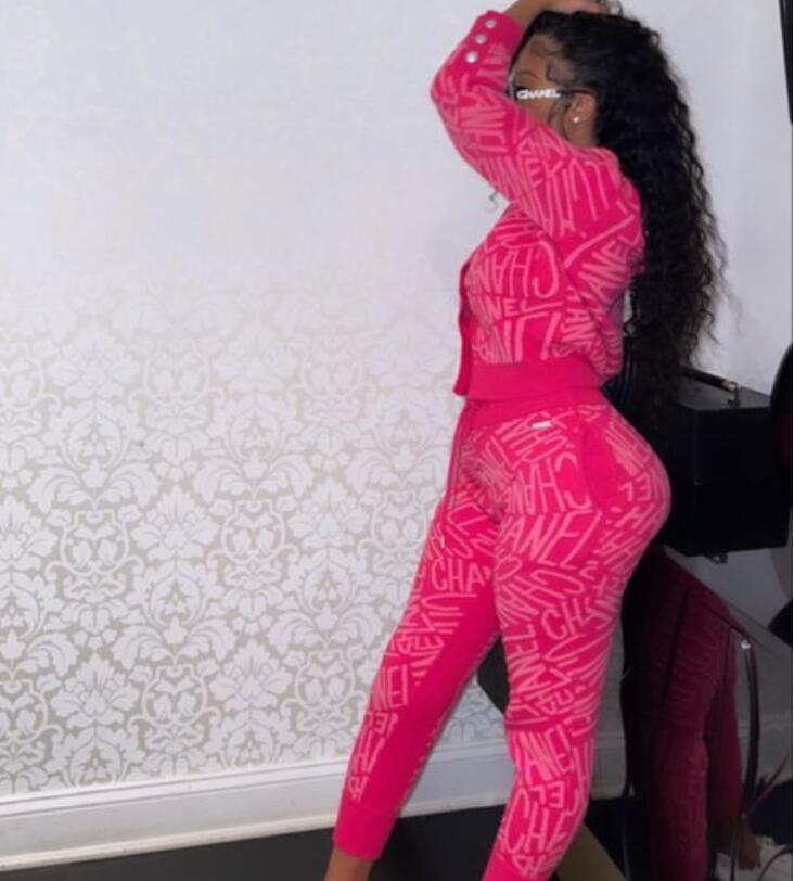 Buttons Women's Hoodies Tracksuits Two Piece Sets spring pink All-body letter print Single Breasted Sweatshirts Suits Casual Jogging Women Sweatpants Sui, 08
Buttons Women's Hoodies Tracksuits Two Piece Sets spring pink All-body letter print Single Breasted Sweatshirts Suits Casual Jogging Women Sweatpants Sui, 08