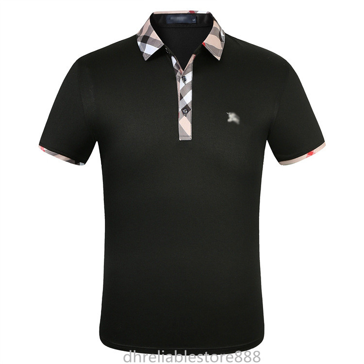 Men's T-shirt fashion designer cotton polo shirt Lapel Short sleeve shirts business men T-shirts large T-shirt SIZE M--3XL