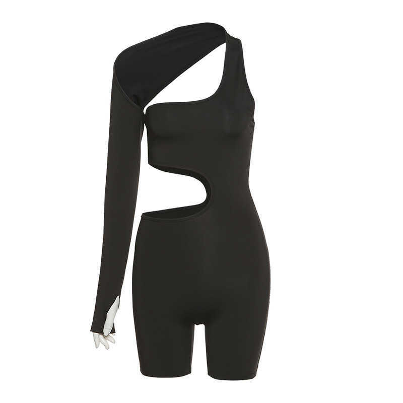 2023 women summer romper jumpsuit women's new spring long-sleeved sexy cut-out sports clubwear jumpsuits amp rompers
