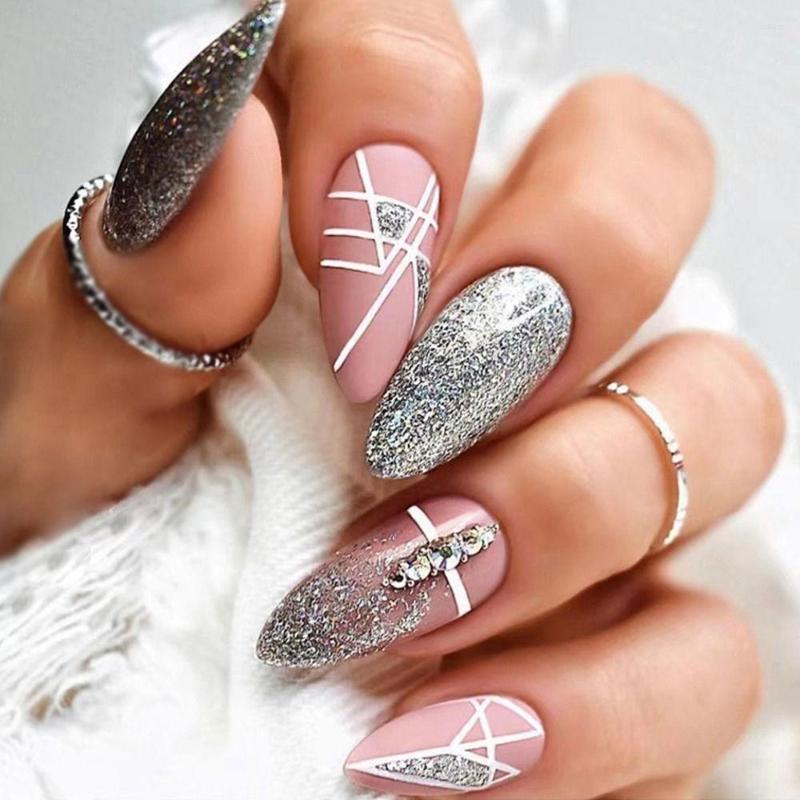 False Nails 24pcs Manicure Full Cover Colorful Wavy Press On French Almond Long Fake, Jp2056
False Nails 24pcs Manicure Full Cover Colorful Wavy Press On French Almond Long Fake, Jp2056