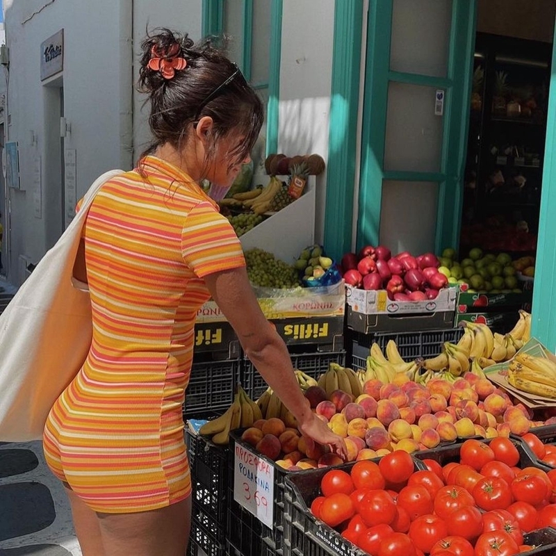 Women s Jumpsuits Rompers Orange Striped Slim Fit Playsuit Summer Button Up Short Sleeve Bodycon Women Fashion Overalls Jumpsuit Female Clothes 230208