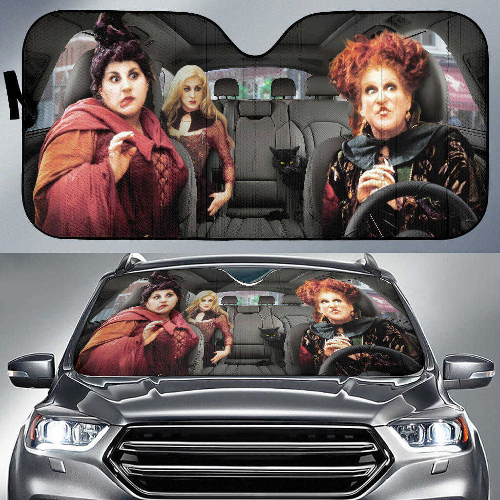Hocus Pocus Car Sun Shade Sarah Sanderson Winifred Sanderson Mary Sanderson Car Windshield Car Accessories
