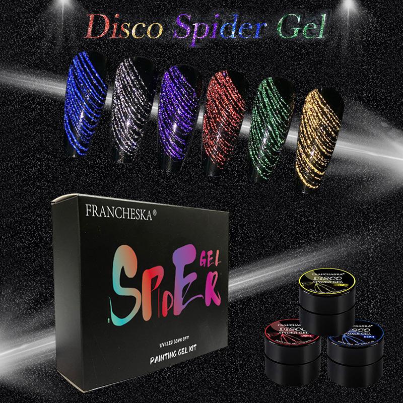 Nail Gel 6 Colors/set Art Elastic Drawing Glue Super Broken Diamond Brushed Painted Polish Spider DIY Manicure
Nail Gel 6 Colors/set Art Elastic Drawing Glue Super Broken Diamond Brushed Painted Polish Spider DIY Manicure