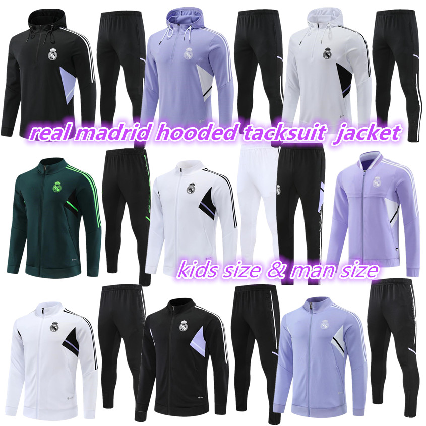 22 23 Real Madrids Soccer adult Tracksuits hooded Sets Long sleeve jacket set 2022 2023 chandal futbol football survetement TRAINING suit hoodie men kids tracksuit
22 23 Real Madrids Soccer adult Tracksuits hooded Sets Long sleeve jacket set 2022 2023 chandal futbol football survetement TRAINING suit hoodie men kids tracksuit