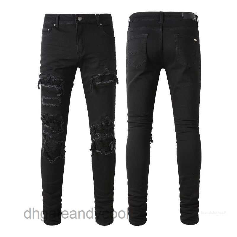 Denim Amirsysy Jeans Designer Pants Man Fall Amr Fashion Men Slim Fit Elastic Leggings Youth Broken Patches Scratched and Washed 6UJO, Figure 7
Denim Amirsysy Jeans Designer Pants Man Fall Amr Fashion Men Slim Fit Elastic Leggings Youth Broken Patches Scratched and Washed 6UJO, Figure 7