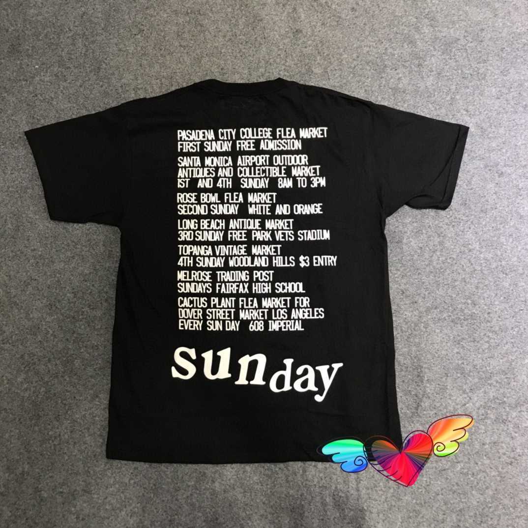 CPFM Men's T-Shirts T-Shirts Men Women High Quality SUNDAY FLEA GRAND OPENING Tee Foam Printing Tops CACTUS PLANT FLEA MARKET Short Sleeve T2